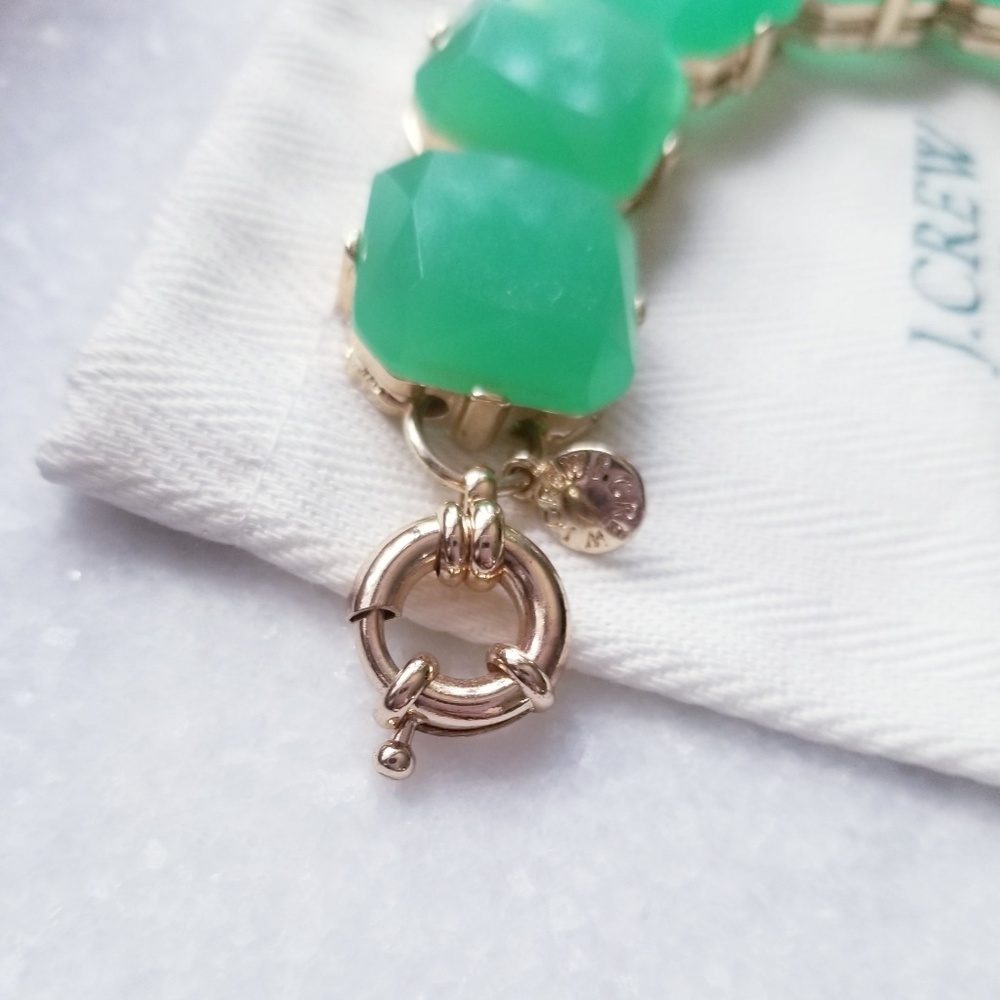 J.Crew green Bold Resin gemstone bracelet - Picture 2 of 5